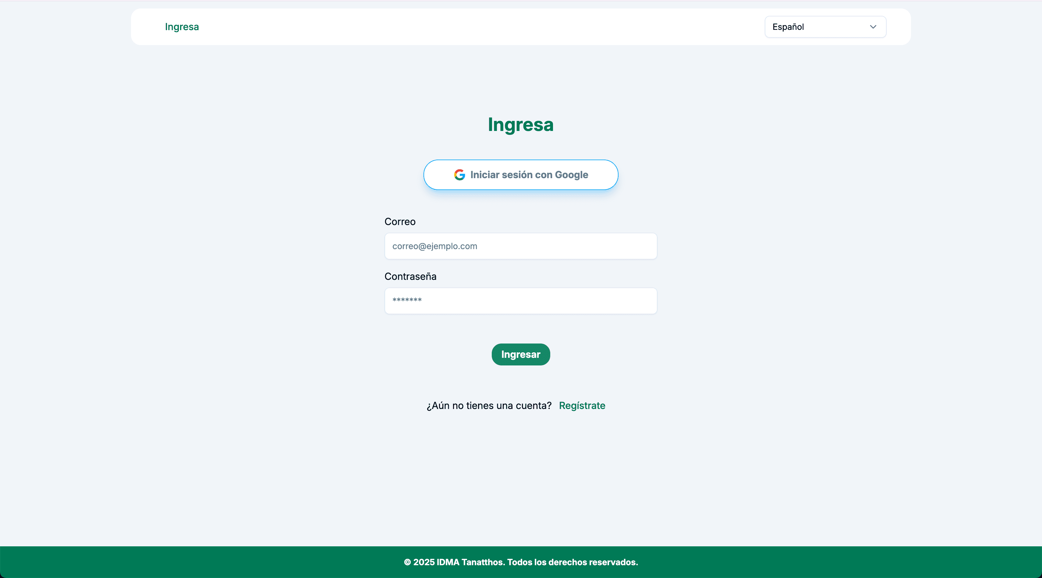 Captura de pantalla del proyecto Bolsa de Trabajo